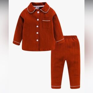 Mud Kingdom Boutique Girls Boys Pajamas Set Collared Long Sleeve Sleepwear 5